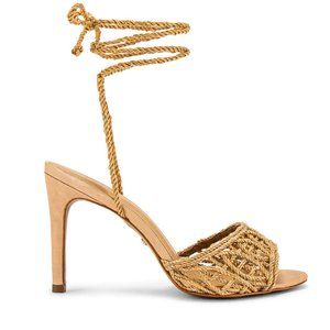 Revolve Raye Paulo Heel - Natural Rope Tie Stiletto BNWOT - Size 8